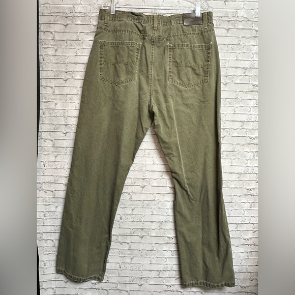 RedHead Men Green Flat Front Dark Wash Chino Pant Size 36 x 32 - Picture 9 of 14